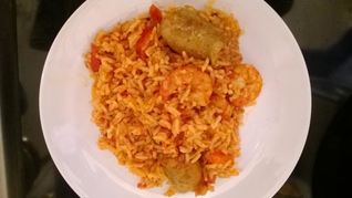 Паэлья с колбасками