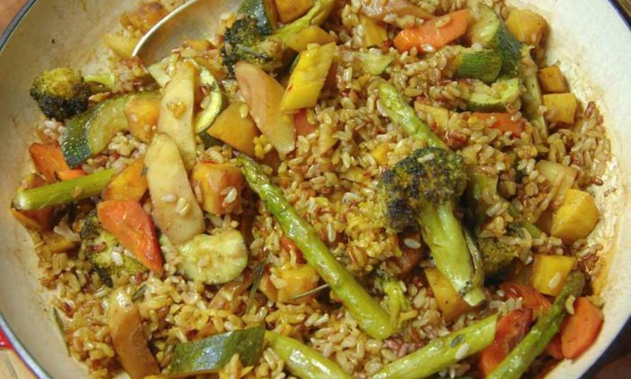 Рецепт паэлья с овощами