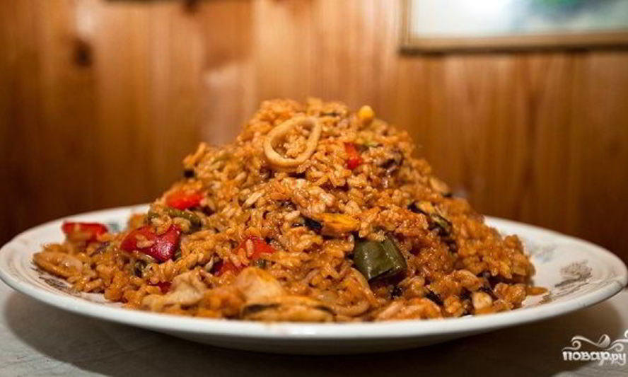 Рецепт паэлья в казане