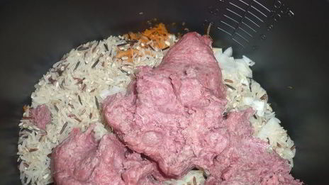 плов 4 риса с фаршем из индейки