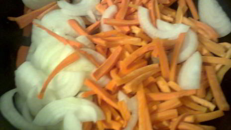 плов фантазия с мясом и грибами