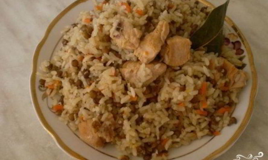 Рецепт плов из чечевицы с курицей