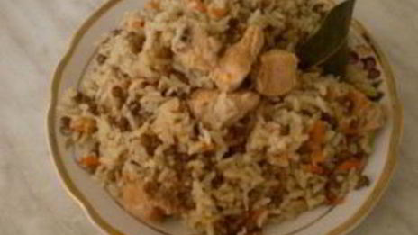 плов из чечевицы с курицей