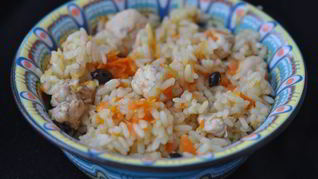 Плов из курицы на сковороде