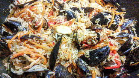 плов из мидий