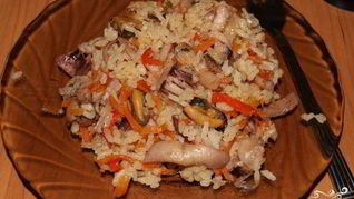 Плов из морского коктейля