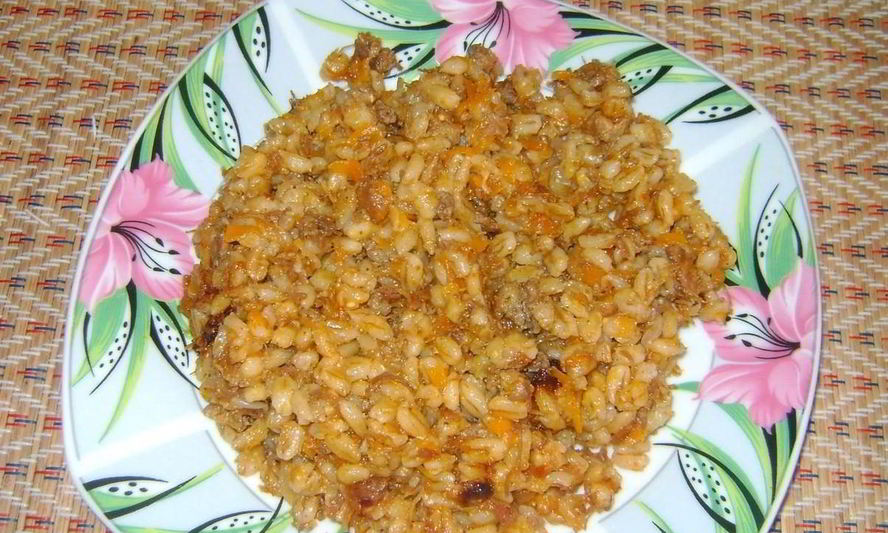 Рецепт плов из перловки в мультиварке