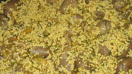 плов из пшена с куриными сердечками