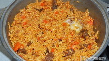 плов с говядиной