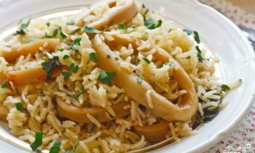 Рецепт плов с кальмарами