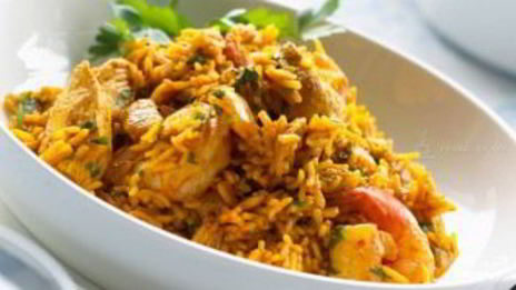 плов с креветками