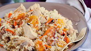 Плов с курицей в мультиварке