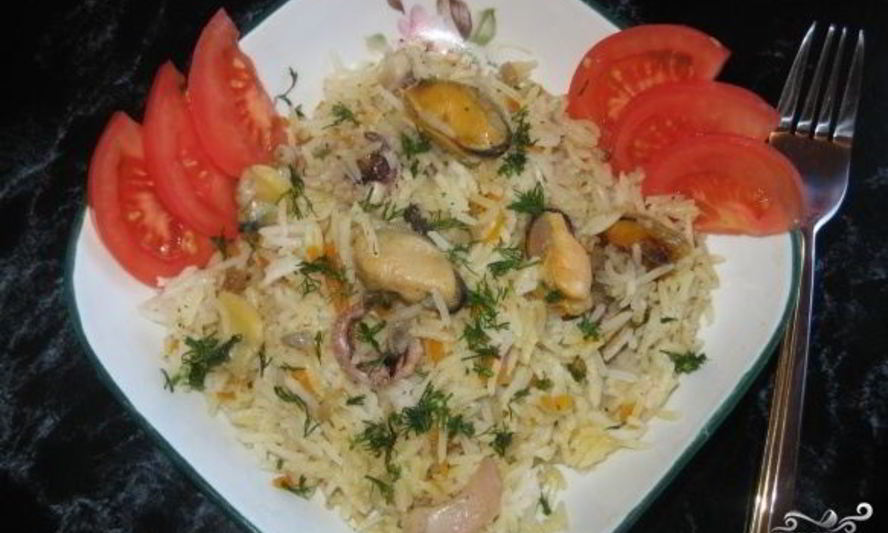 Рецепт плов с морепродуктами