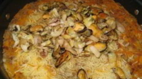 плов с морепродуктами