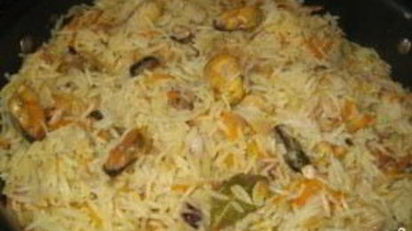 плов с морепродуктами