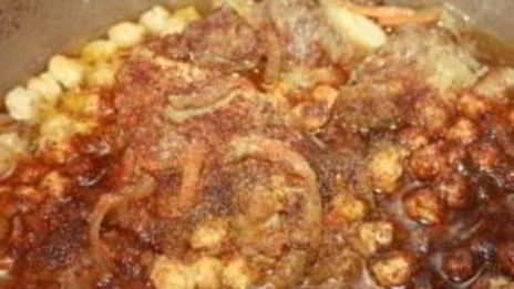 плов с нутом и курицей