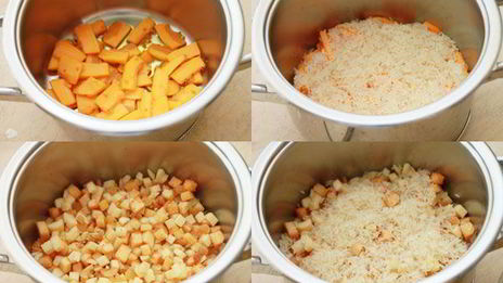 плов с тыквой и фруктами