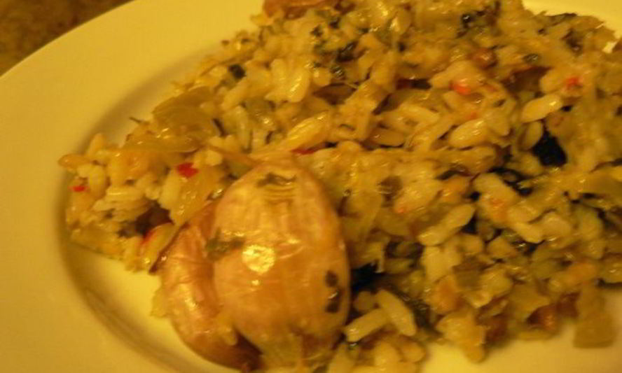 Рецепт постный зеленый плов