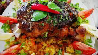 Разобранный плов с бараниной