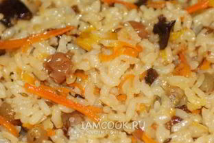 Сладкий постный плов