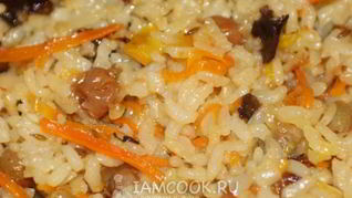 Сладкий постный плов