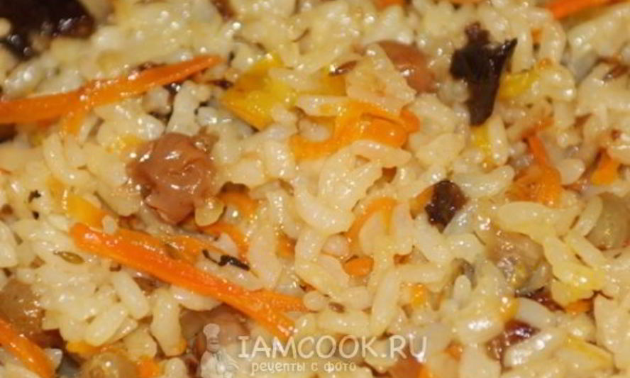 Рецепт сладкий постный плов