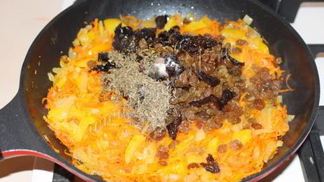 сладкий постный плов