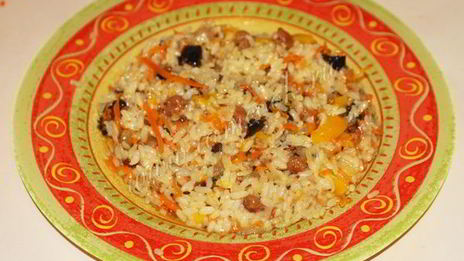 сладкий постный плов