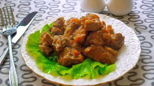 Мясное рагу с баклажанами