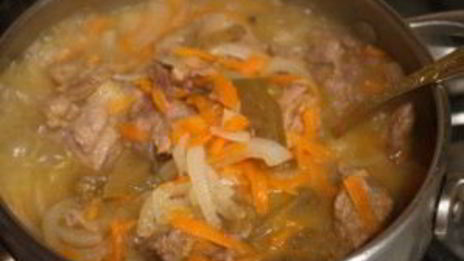 мясное рагу с баклажанами