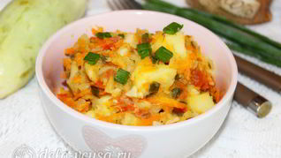 Овощное рагу из картофеля и кабачков