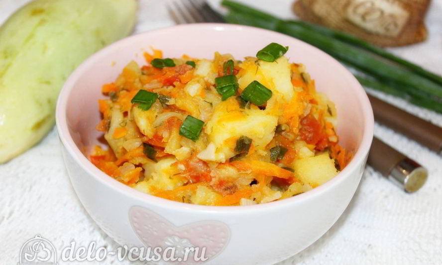 Рецепт овощное рагу из картофеля и кабачков