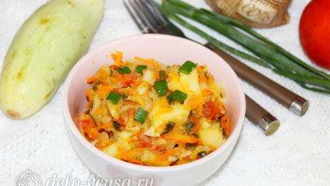 овощное рагу из картофеля и кабачков