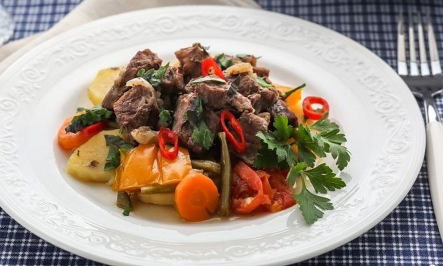 Рецепт овощное рагу с бараниной
