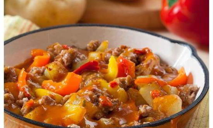 Рецепт овощное рагу с фаршем в сливках