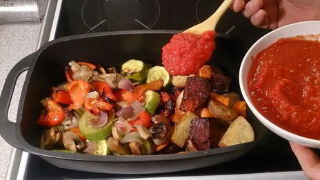 печеное овощное рагу