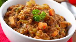 Пряное рагу из чечевицы