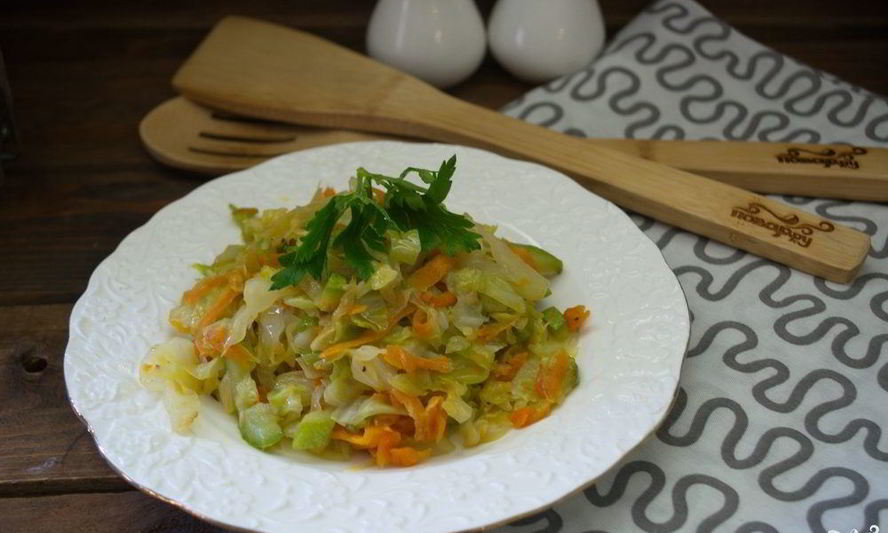 Рецепт рагу из кабачков и капусты