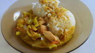 Рагу из кабачков с рисом