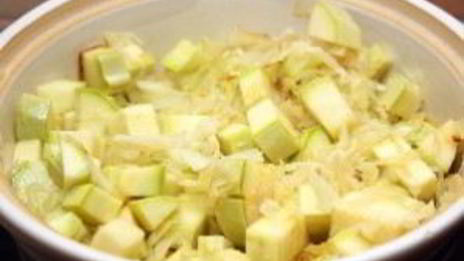 рагу из патиссонов и кабачков