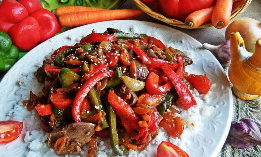 Рецепт рагу из печенки с овощами