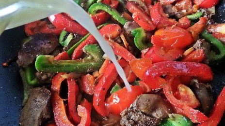 рагу из печенки с овощами