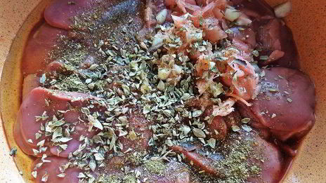 рагу из печенки с овощами