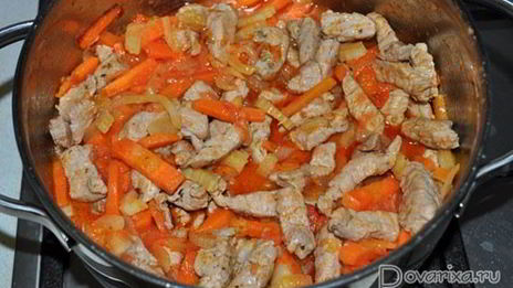 рагу из свинины с кабачками