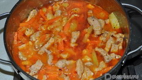 рагу из свинины с кабачками