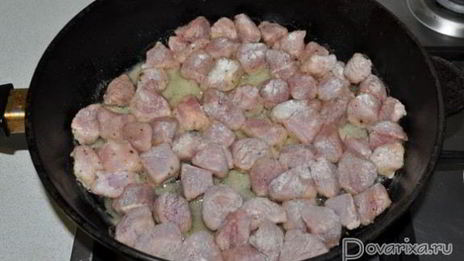 рагу из свинины с тушеной капустой