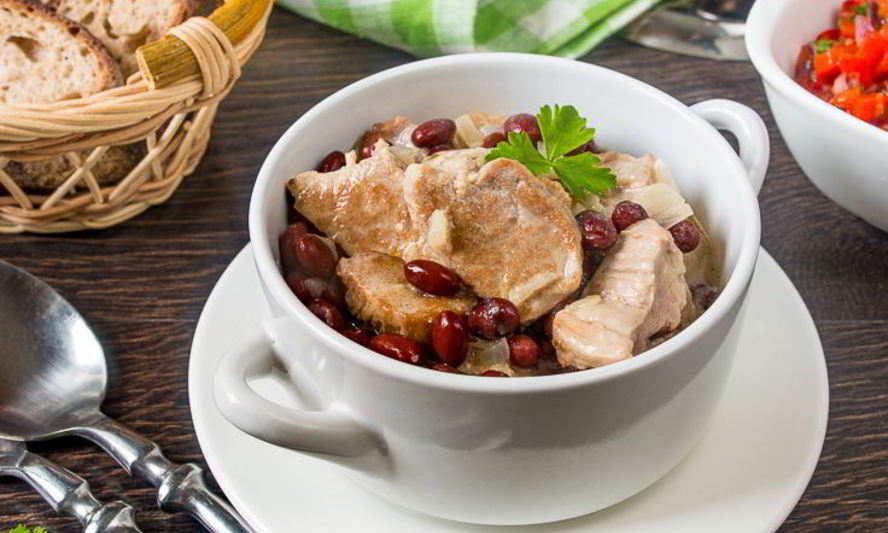 Рецепт рагу из свиной вырезки с фасолью