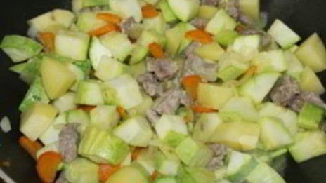 рагу из телятины с овощами