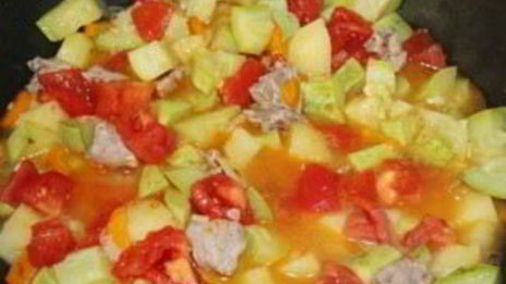 рагу из телятины с овощами