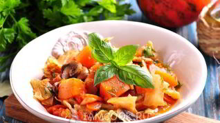 Рагу из тыквы с овощами